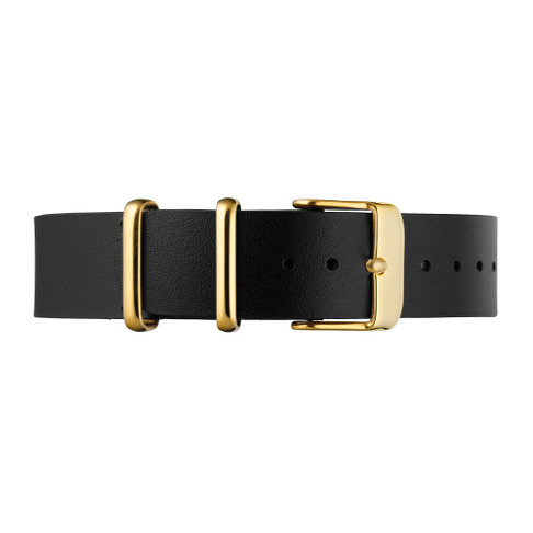 Black Leather Nato Strap